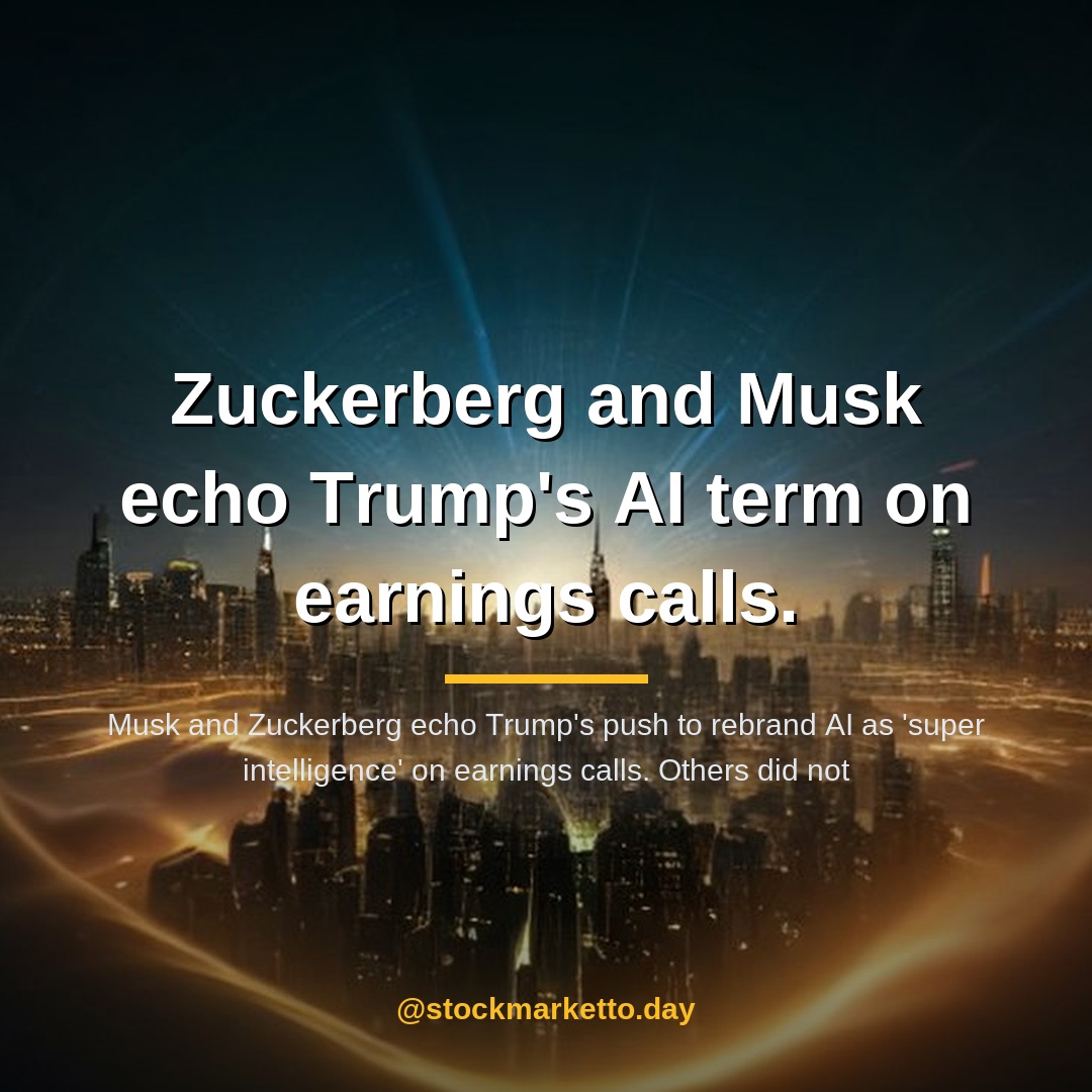 Musk and Zuckerberg echo Trump's push to rebrand AI as 'super intelligence' on earnings calls. Others did not